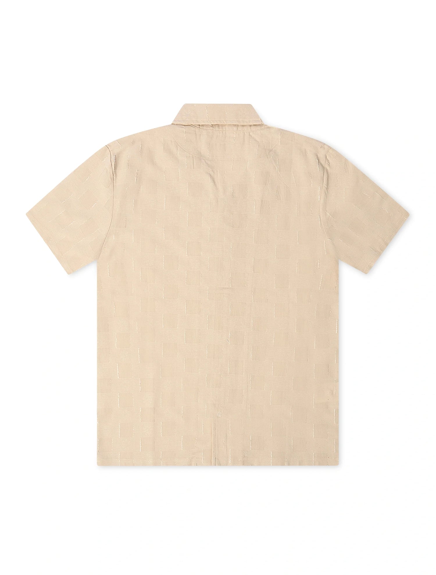 Denim Exchange Crochet Textured Button Up Shirt - Khaki by Denim Exchange