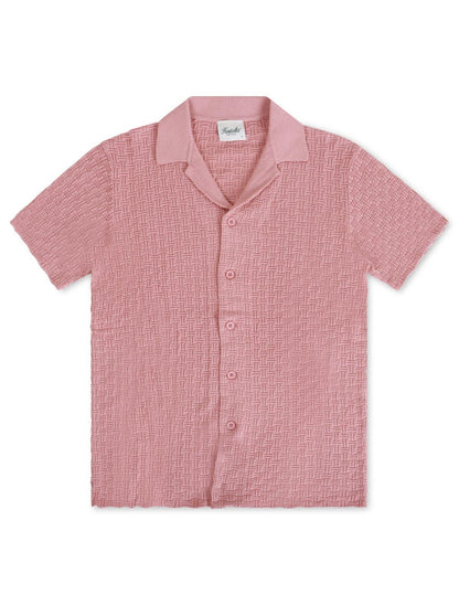 Kuwalla Knit Yacht Shirt - Pink by Denim Exchange