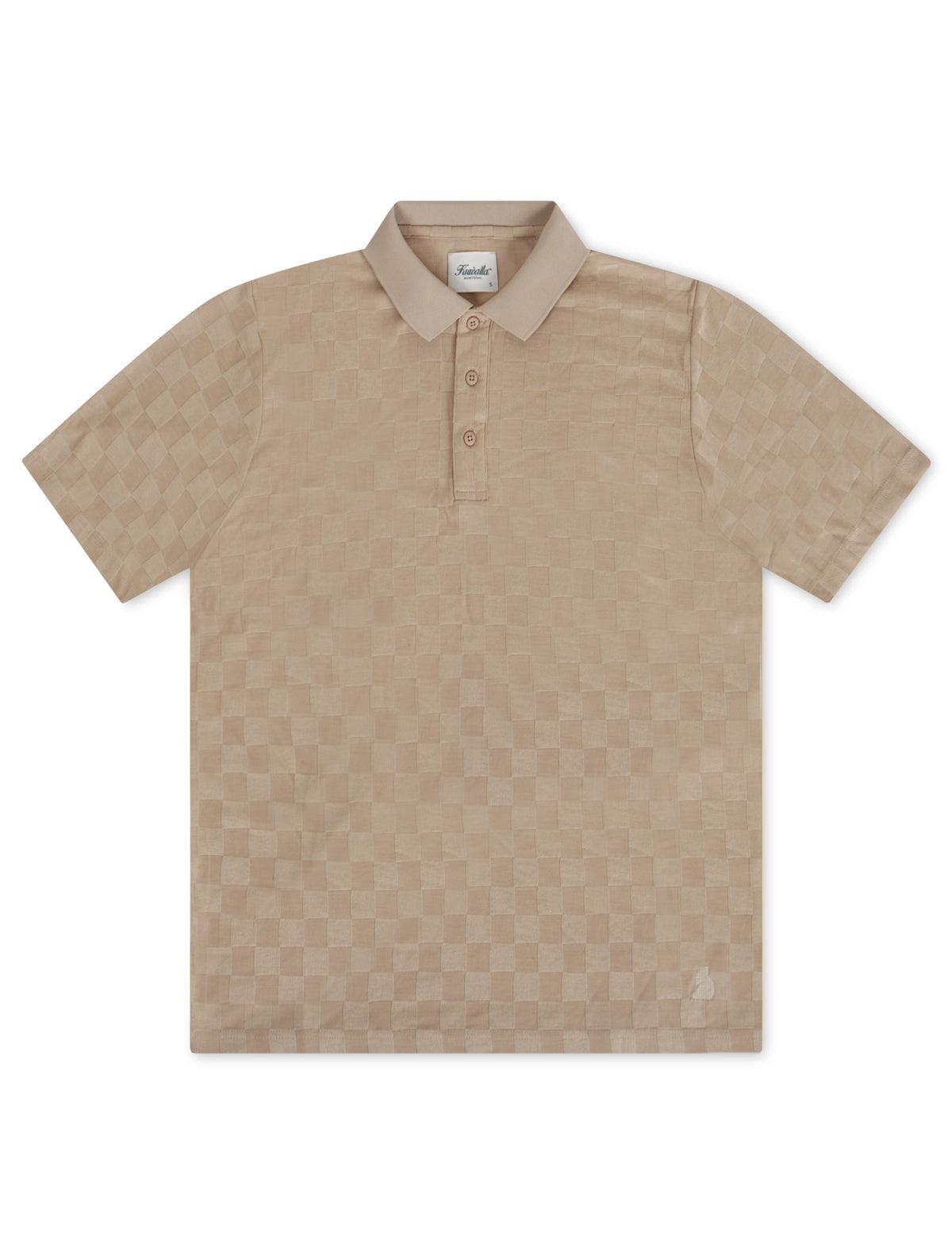 Kuwalla Jacquard Polo - Beige by Denim Exchange