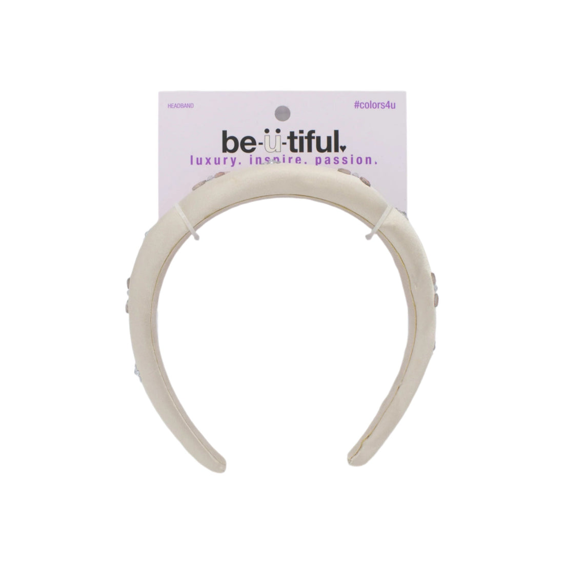 Scunci Gold Headband with Pink &amp; Silver Jewels - New