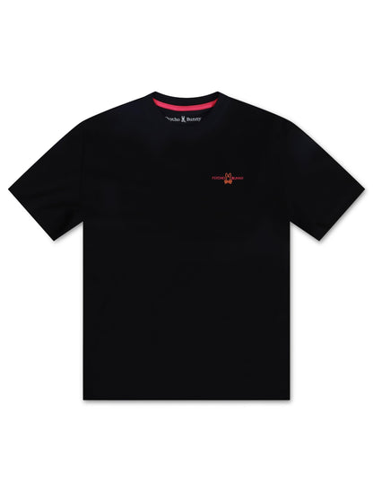 Psycho Wasterlo Back Graphic Tee - Navy by Denim Exchange