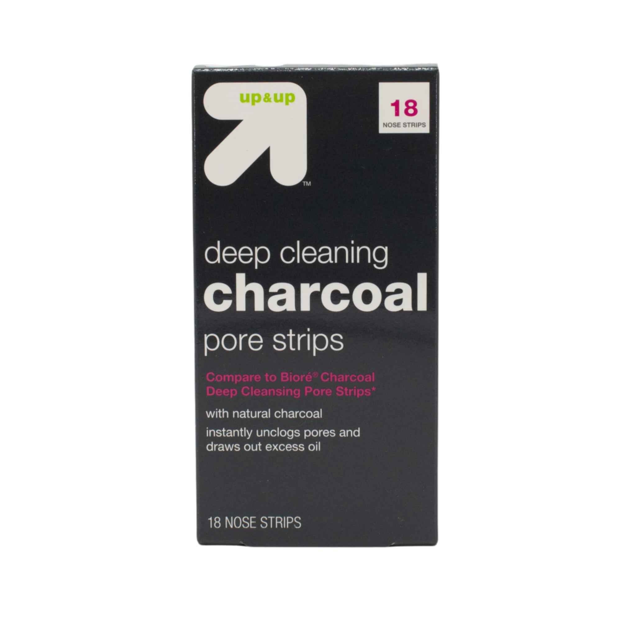 up&amp;up Deep Cleaning Charcoal Pore Strips x 18 - New