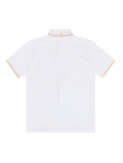Psycho Bunny Wasterlo Pique Polo - White by Denim Exchange