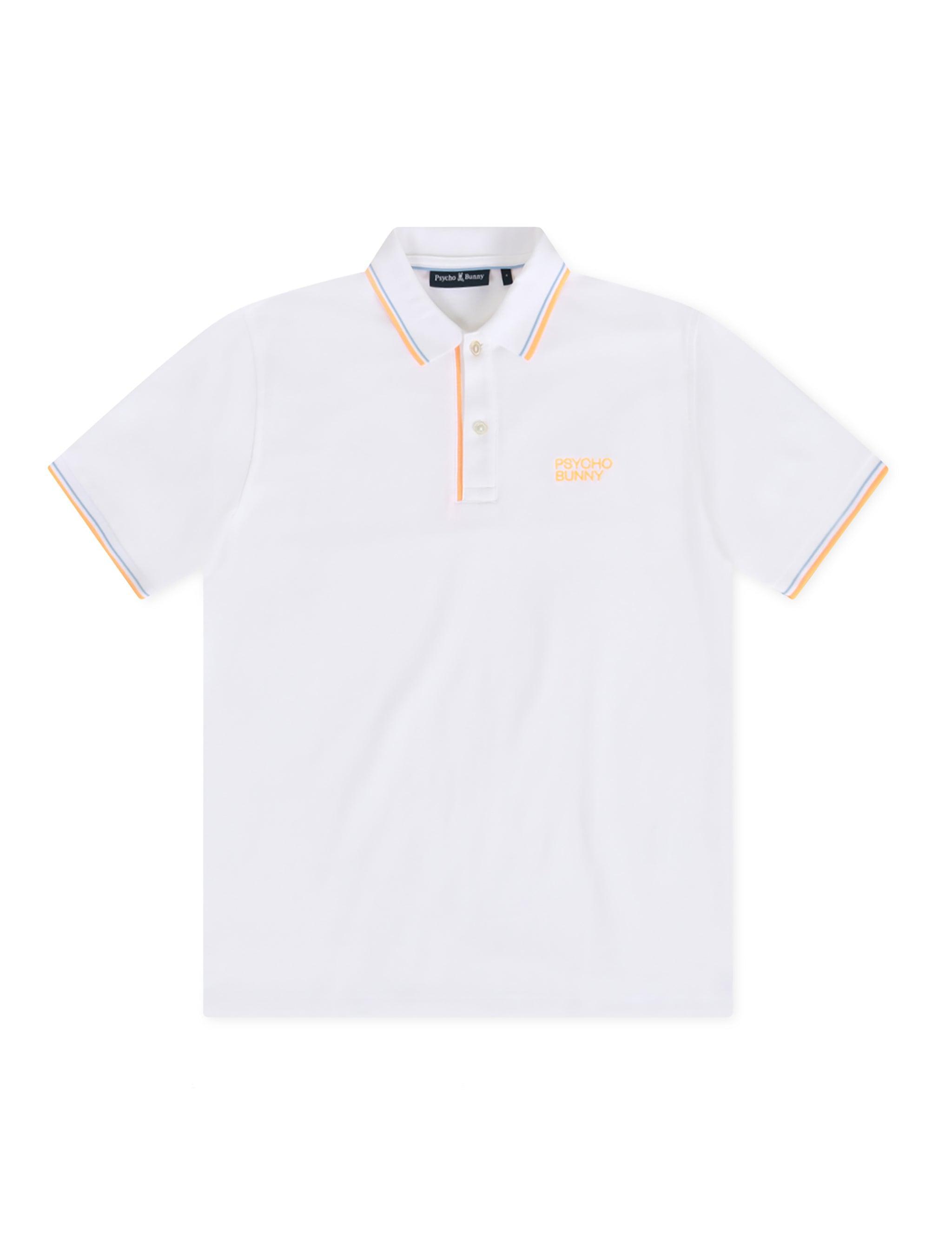 Psycho Bunny Wasterlo Pique Polo - White by Denim Exchange