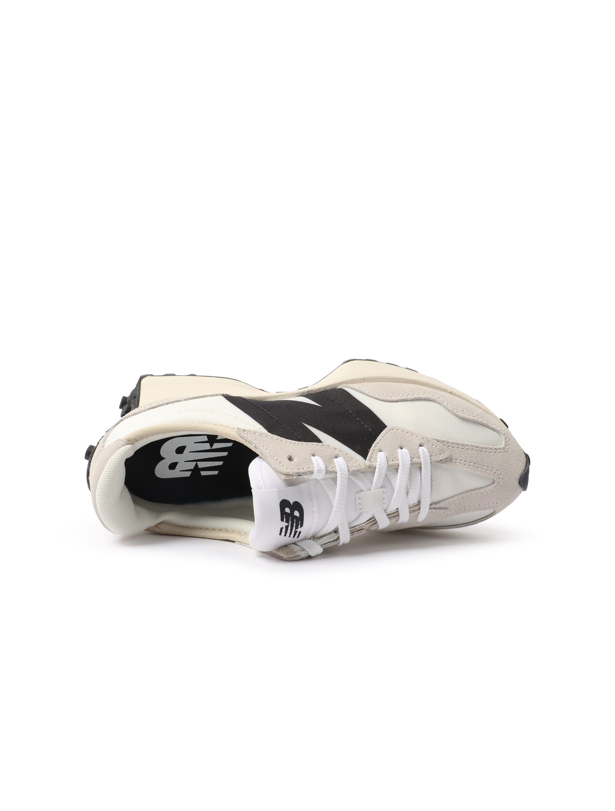New Balance Womens 327 Shoes - White/Black by Denim Exchange
