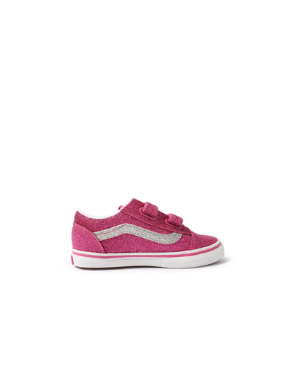 Vans (TD) Old Skool V - Glitter Raspberry by Denim Exchange