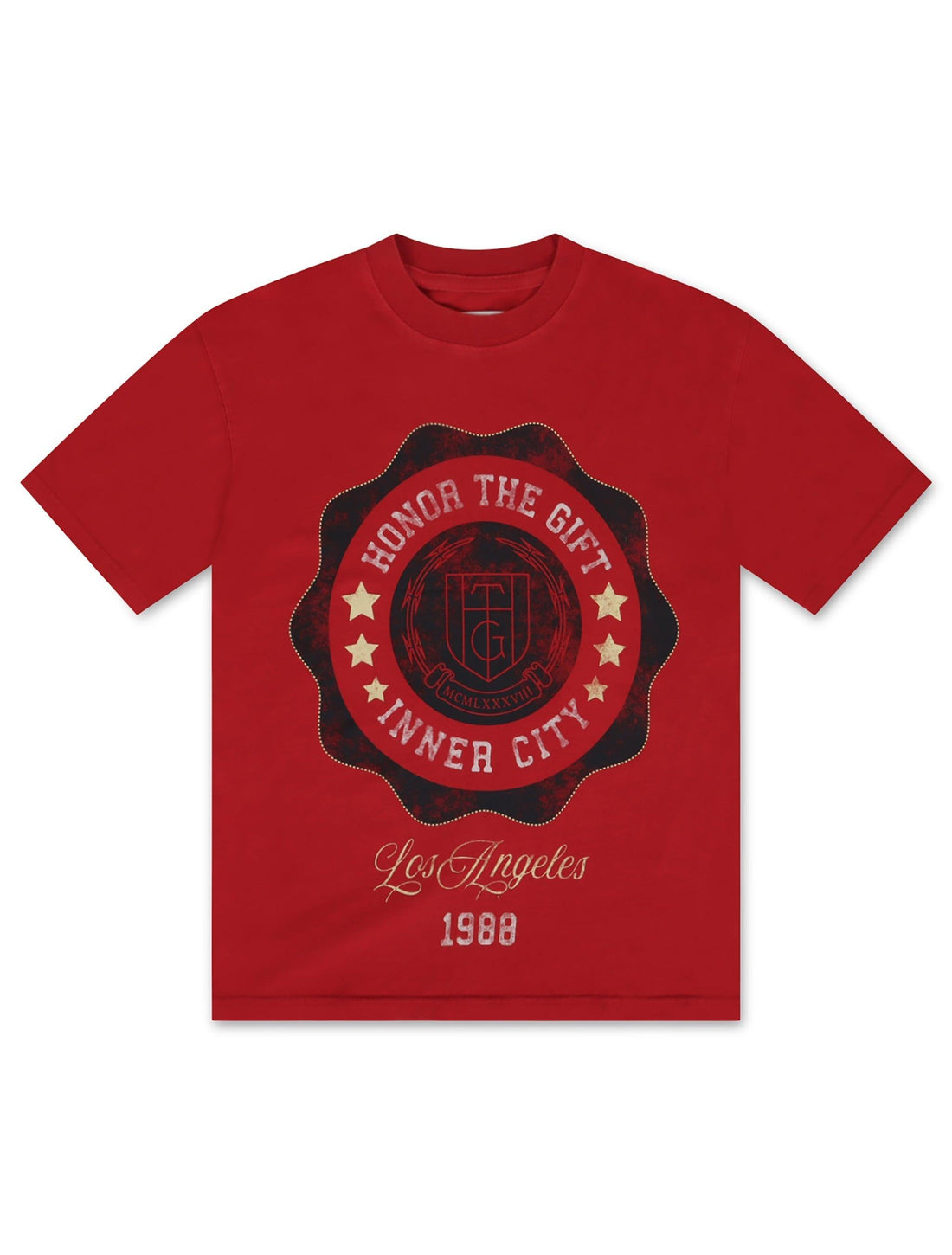 Honor The Gift Seal Logo Tee - Brick by Denim Exchange