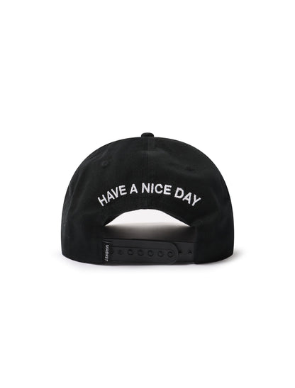 Market Studios Badge 6 Panel Hat - Black by Denim Exchange