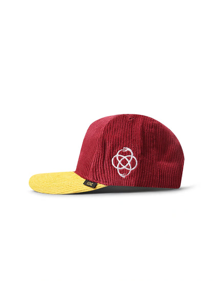 Reference Paradise La Corduroy Hat - Burgundy/Yellow by Denim Exchange