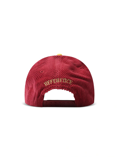 Reference Paradise La Corduroy Hat - Burgundy/Yellow by Denim Exchange