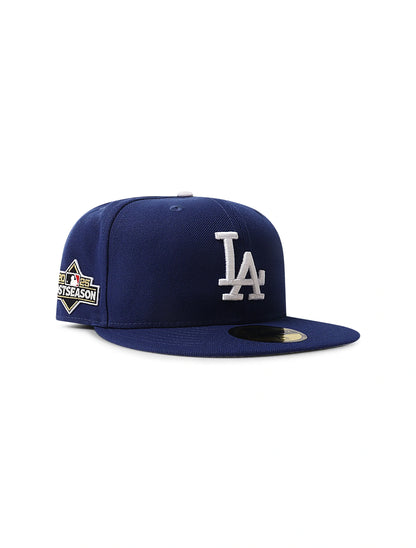 New Era 5950 LA Dodgers Post Season 2025 Fitted Hat - Blue by Denim Exchange