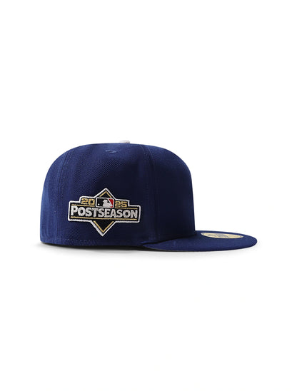 New Era 5950 LA Dodgers Post Season 2025 Fitted Hat - Blue by Denim Exchange
