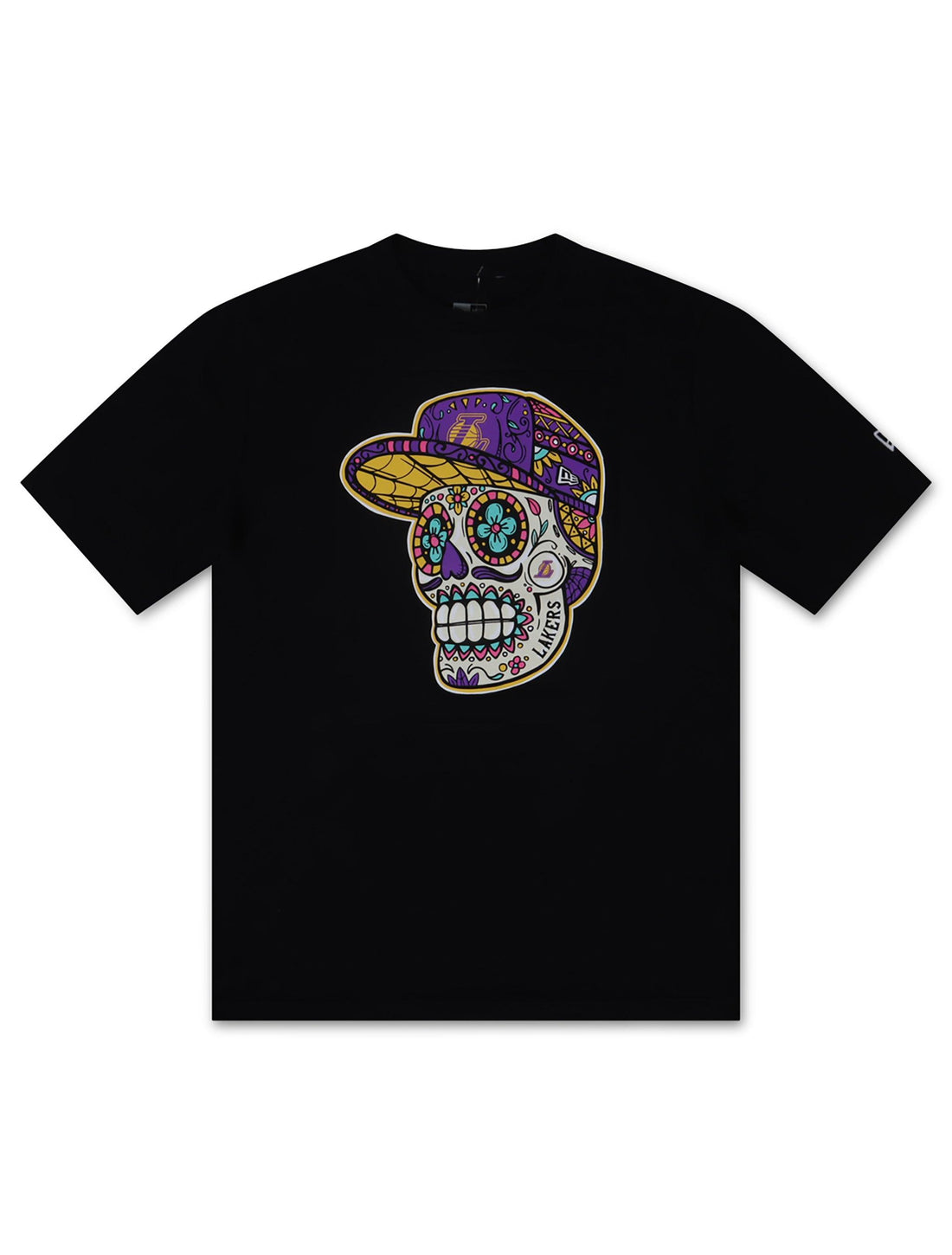 New Era La Lakers Nba Sugar Skull Tee - Black by Denim Exchange