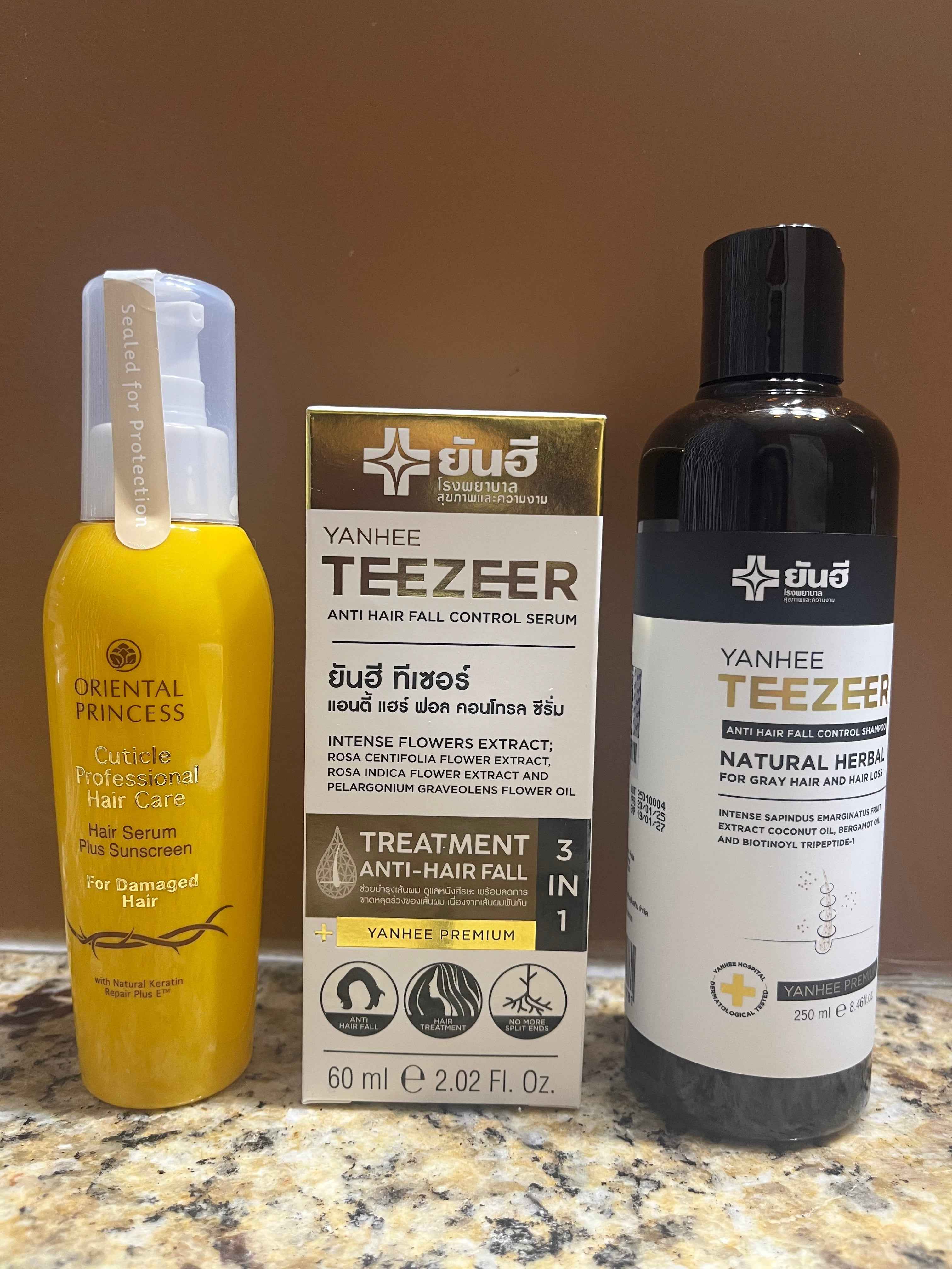 Yanhee Teezeer Shampoo 200 ml and Teezeer Serum Anti Hair Fall Control Serum 60 ml