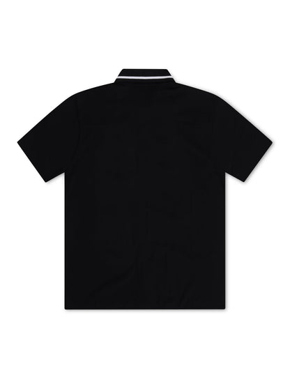 Iceberg Knitted Polo Shirt - Black by Denim Exchange