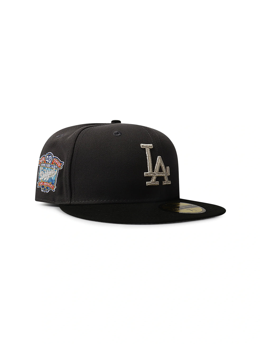 New Era 5950 Dodgers 40th Anniversary Patch Hat - Charcoal by Denim Exchange