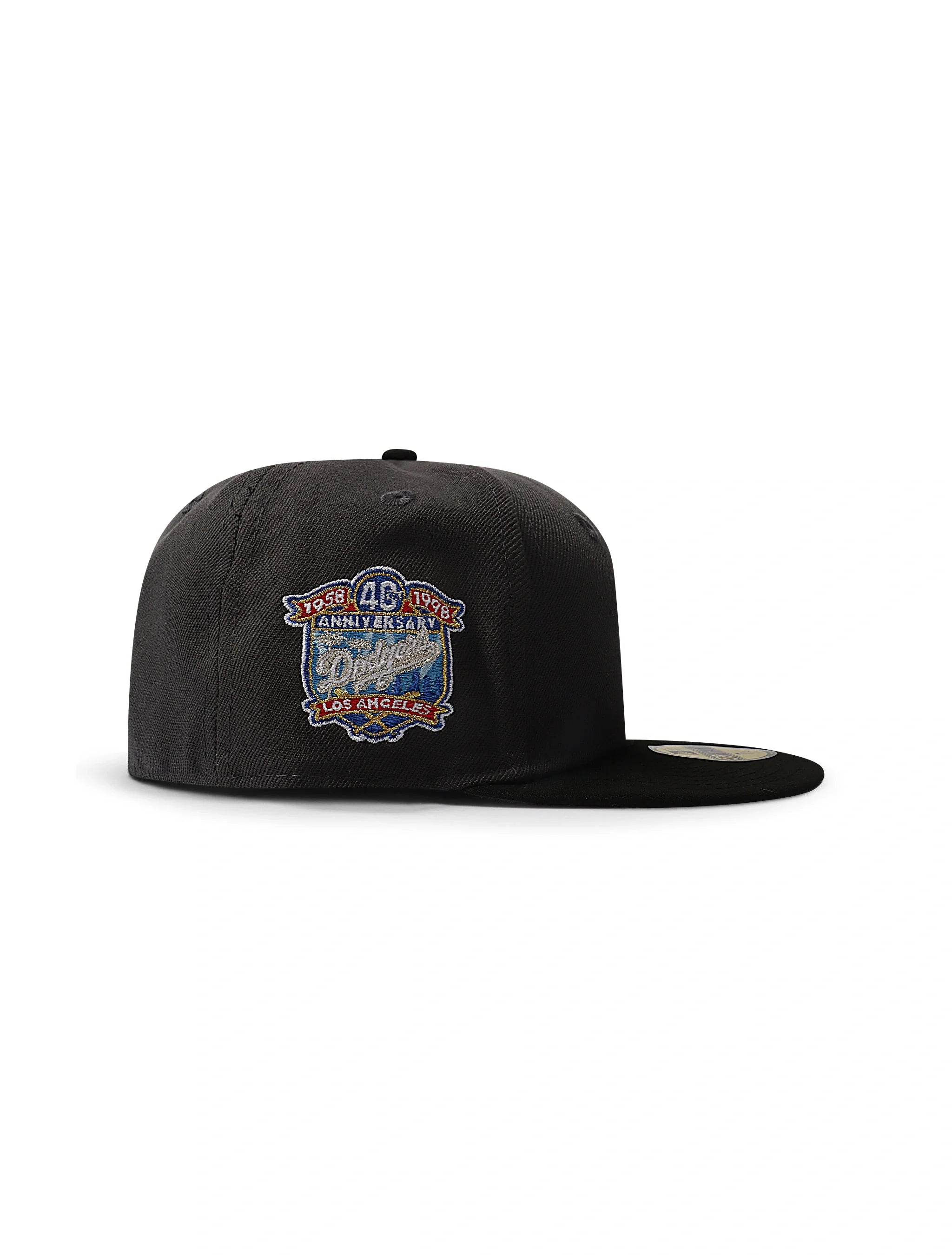New Era 5950 Dodgers 40th Anniversary Patch Hat - Charcoal by Denim Exchange