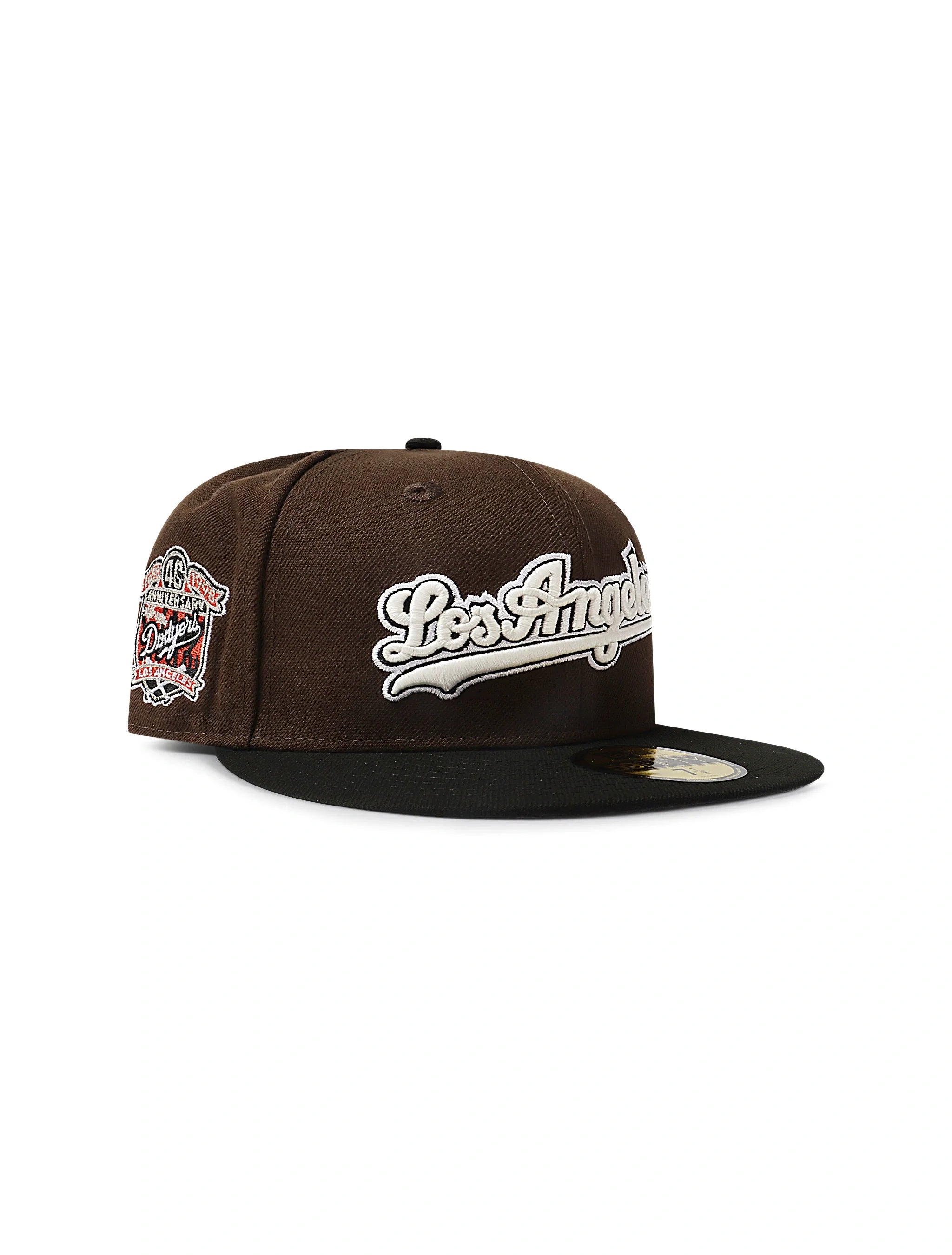 New Era 5950 Dodgers Glow in the Dark Hat - Brown/Black by Denim Exchange