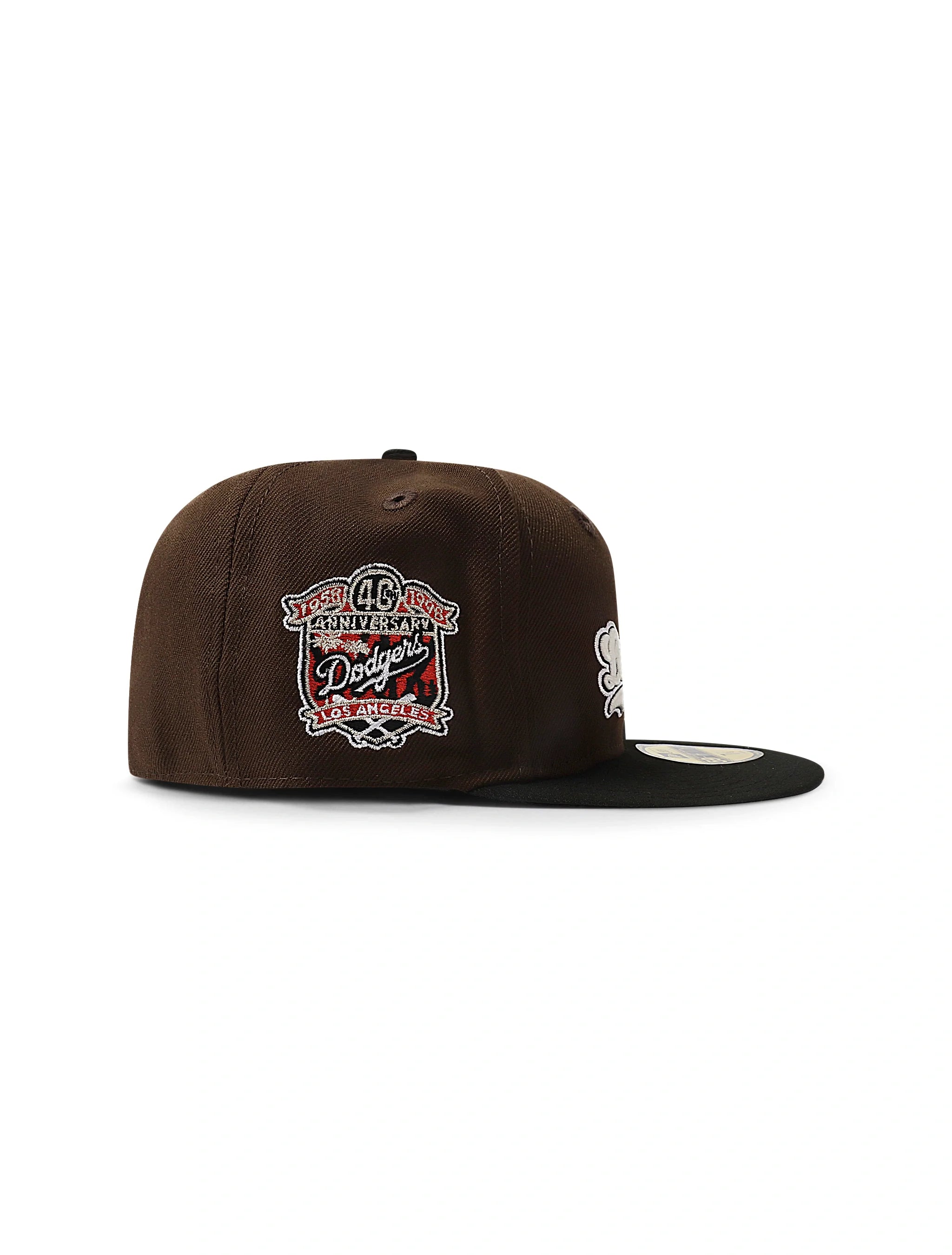 New Era 5950 Dodgers Glow in the Dark Hat - Brown/Black by Denim Exchange