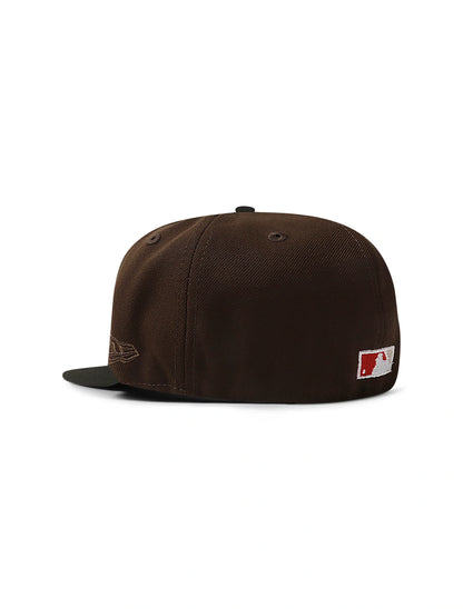New Era 5950 Dodgers Glow in the Dark Hat - Brown/Black by Denim Exchange