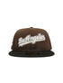 New Era 5950 Dodgers Glow in the Dark Hat - Brown/Black by Denim Exchange
