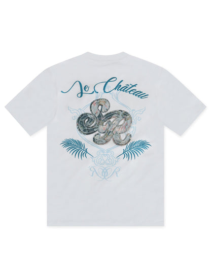 Smoke Rise Tapestry SS Tee - Blue by Denim Exchange