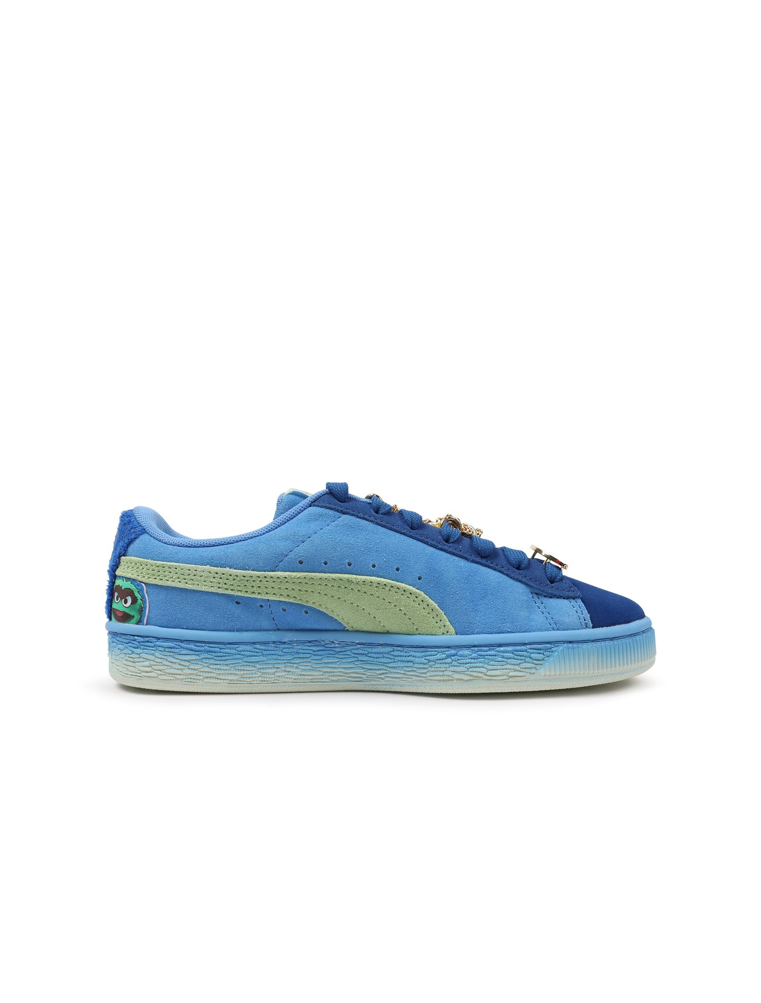 Puma Womens Basket Grumpy Grouchy - Blue/Green by Denim Exchange