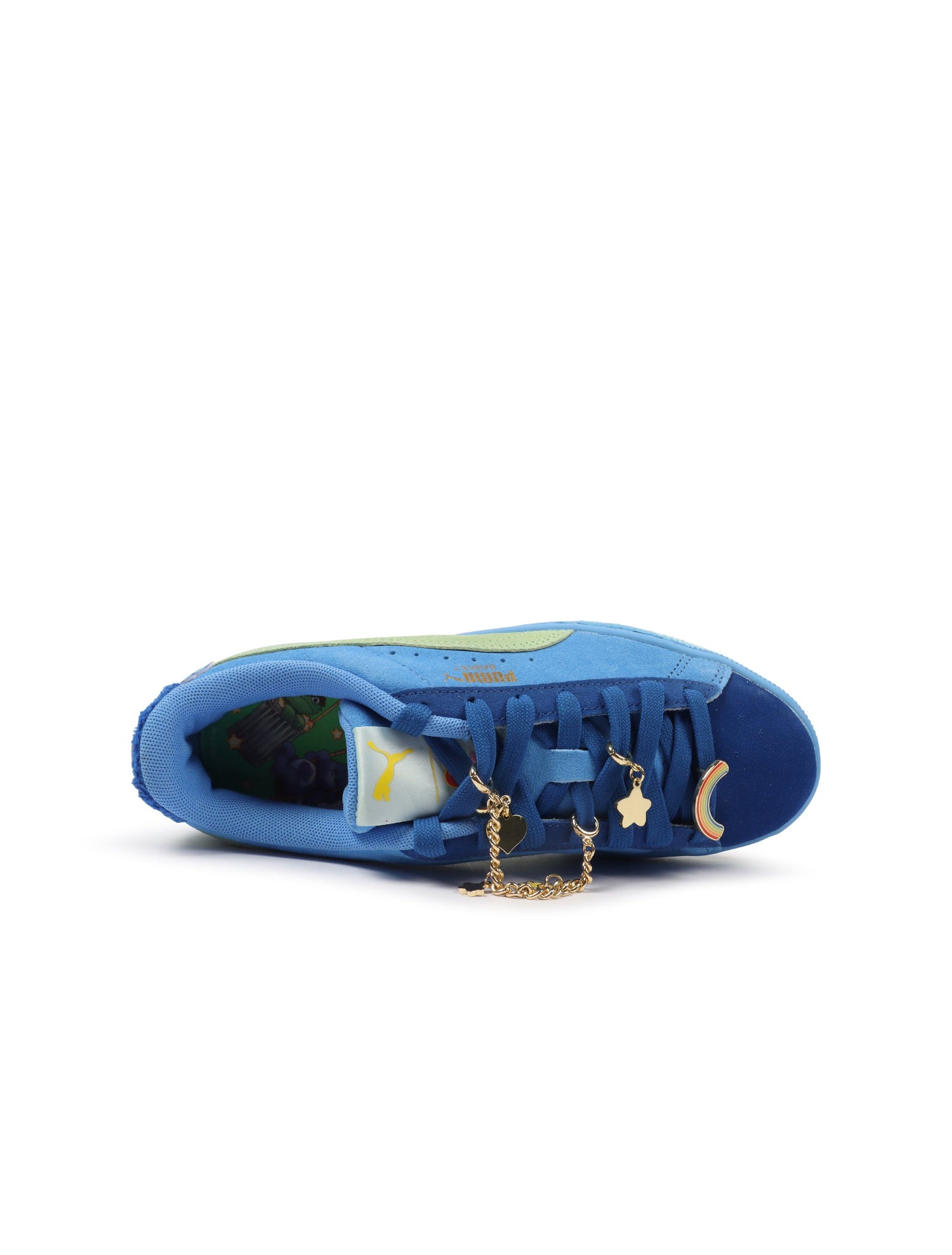 Puma Womens Basket Grumpy Grouchy - Blue/Green by Denim Exchange