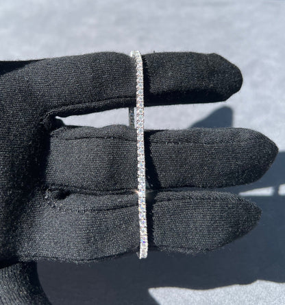 2mm Moissanite Tennis Bracelet in Solid 925 Silver - DestGlow