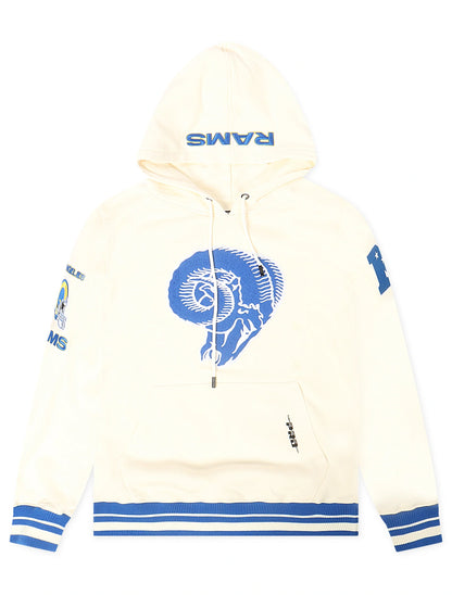 Pro Standard LA Rams Retro Pullover Hoodie - Eggshell by Denim Exchange
