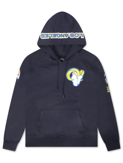 Pro Standard LA Rams Chenille Hoodie - Navy by Denim Exchange