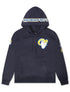 Pro Standard LA Rams Chenille Hoodie - Navy by Denim Exchange