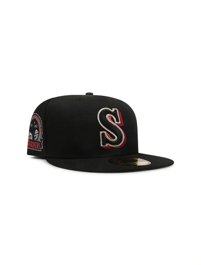 New Era 5950 Seattle Mariners 30th Anniversary Hat - Black/Red by Denim Exchange