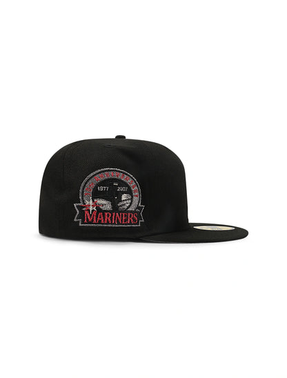 New Era 5950 Seattle Mariners 30th Anniversary Hat - Black/Red by Denim Exchange