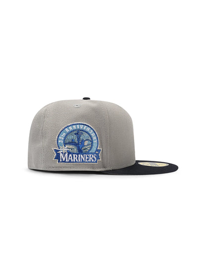 New Era 5950 Seattle Mariners 30th Anniversary Hat - Grey/Black by Denim Exchange