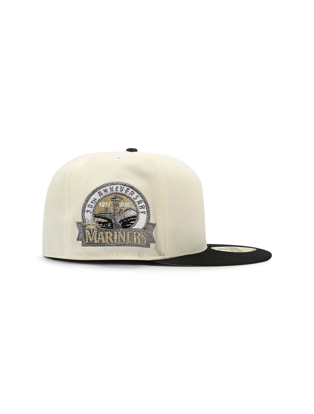 New Era 5950 Seattle Mariners 30th Anniversary Hat - Chrome/Gold by Denim Exchange