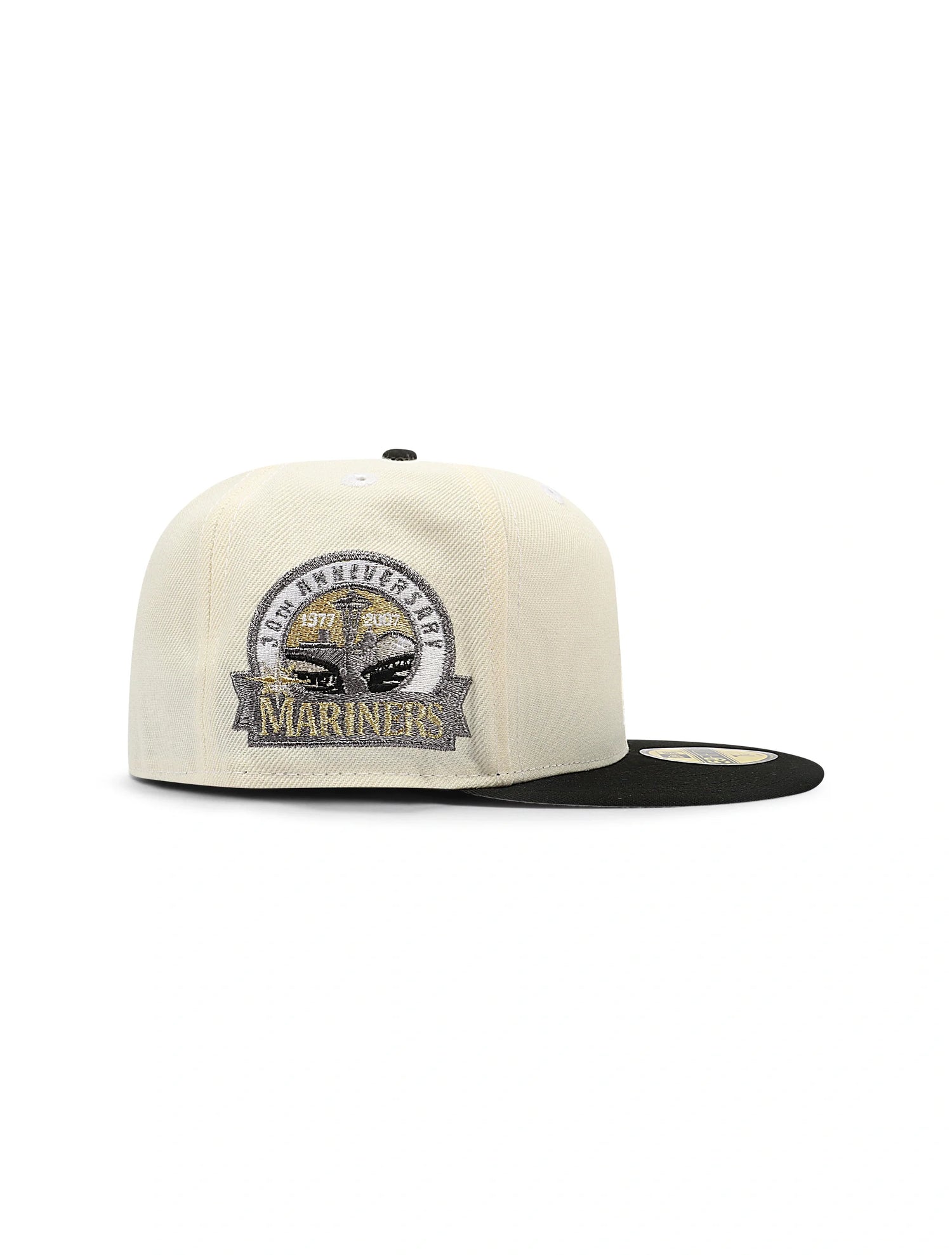 New Era 5950 Seattle Mariners 30th Anniversary Hat - Chrome/Gold by Denim Exchange