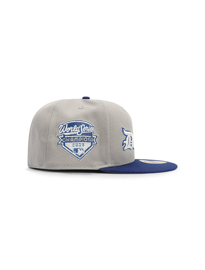 New Era 5950 Dodgers Champions Script Hat - Grey by Denim Exchange