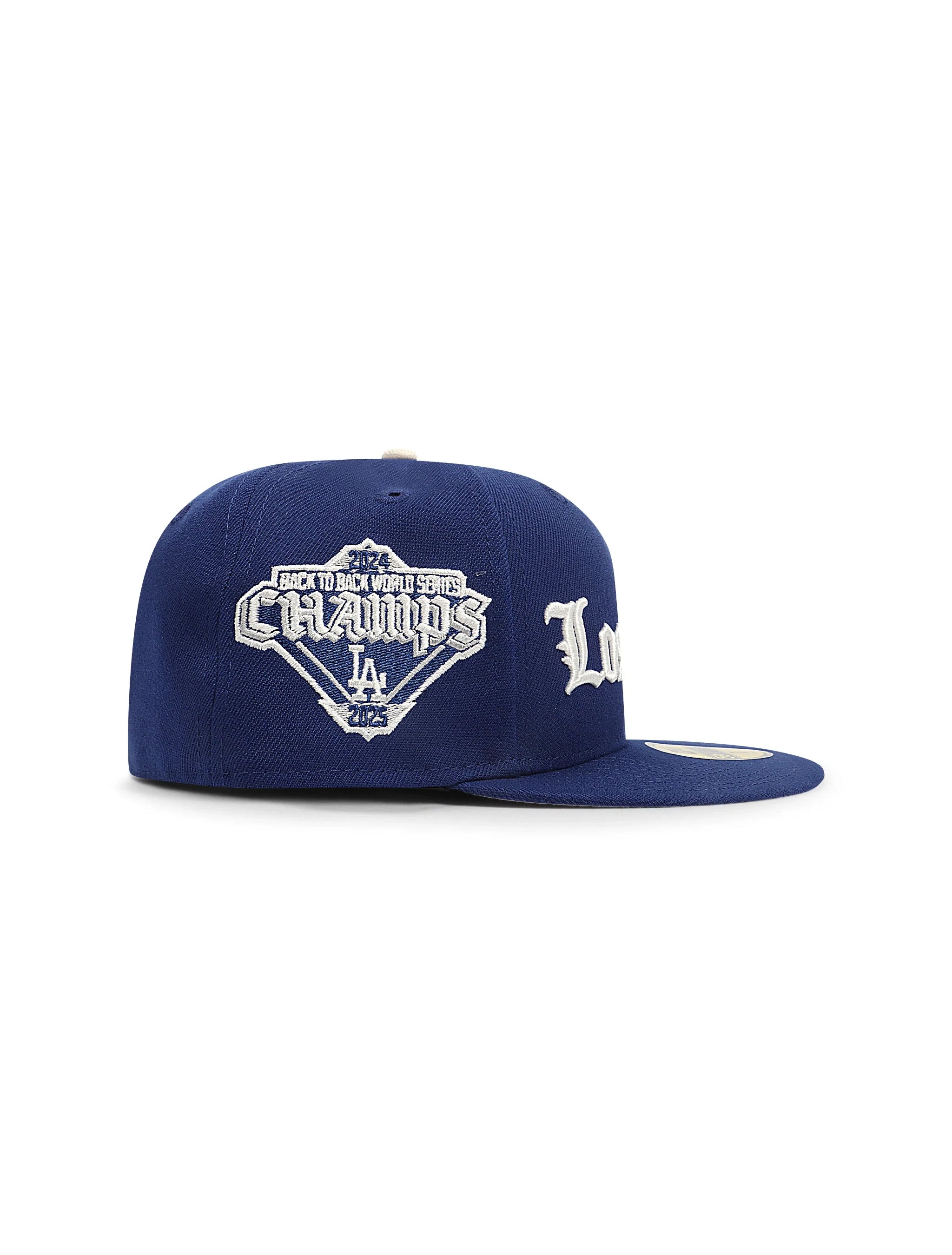New Era 5950 Dodgers Champions Script Hat - Royal Blue by Denim Exchange