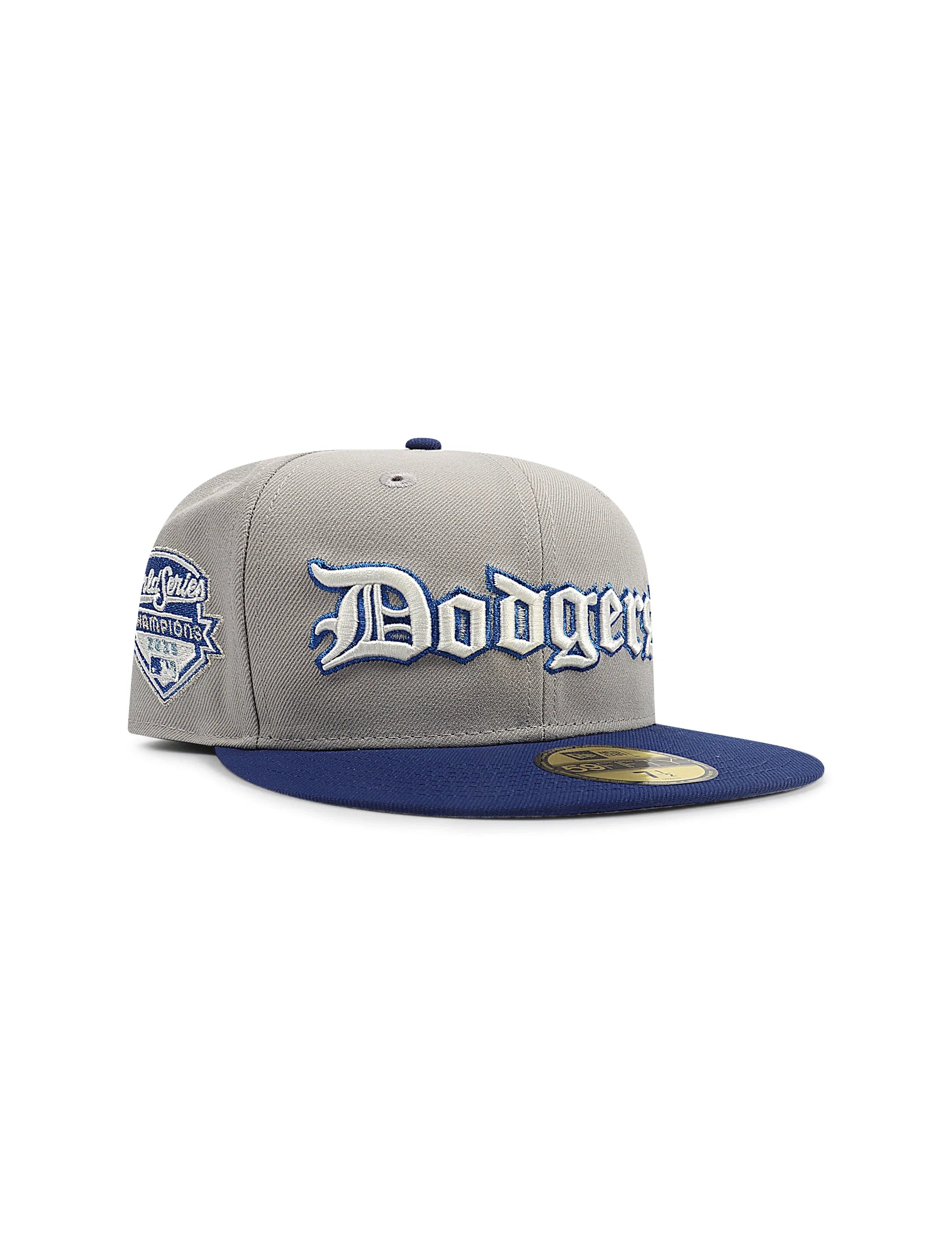 New Era 5950 Dodgers Champions Script Hat - Grey by Denim Exchange
