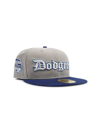 New Era 5950 Dodgers Champions Script Hat - Grey by Denim Exchange