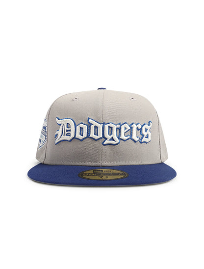 New Era 5950 Dodgers Champions Script Hat - Grey by Denim Exchange