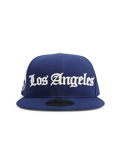 New Era 5950 Dodgers Champions Script Hat - Royal Blue by Denim Exchange