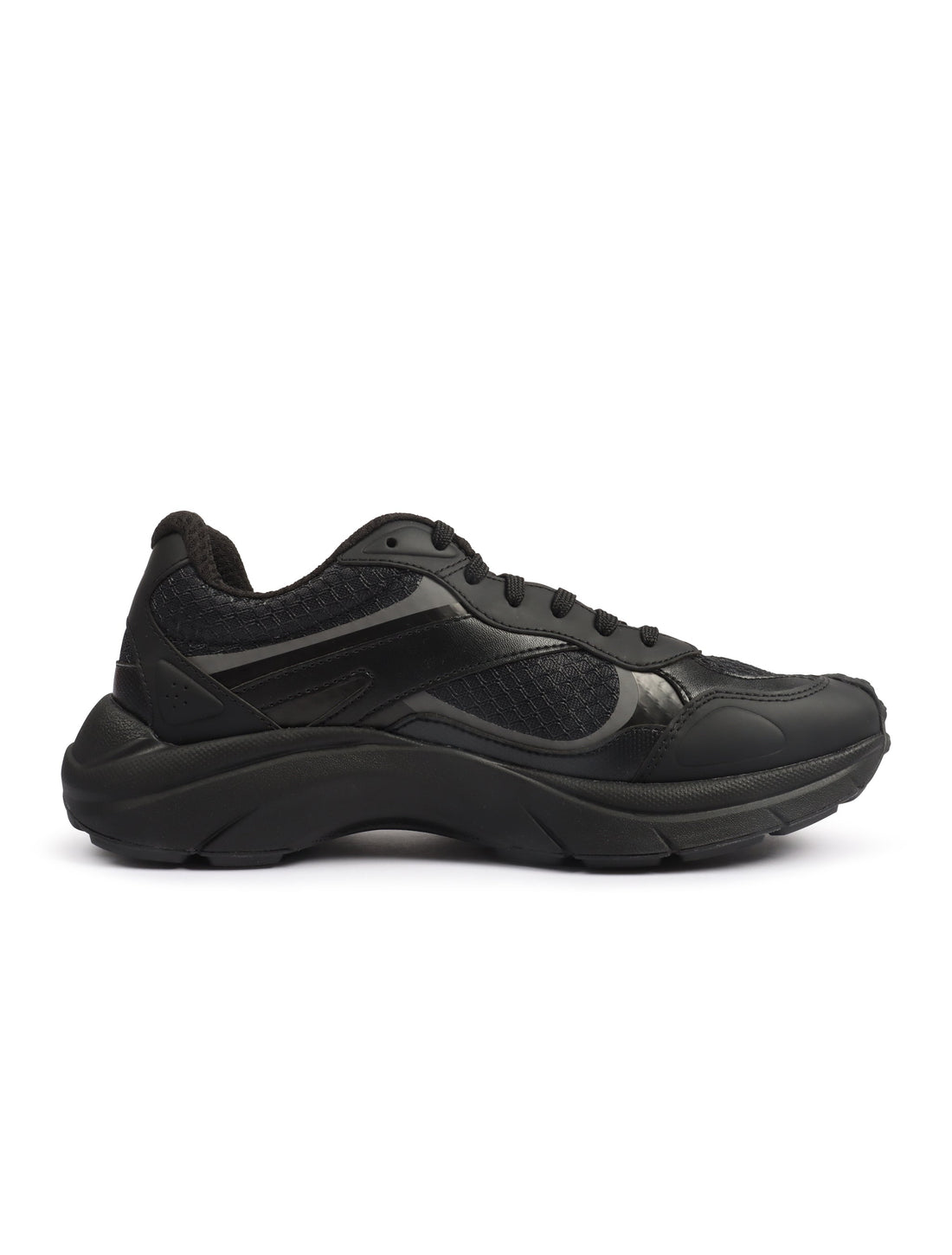 Hugo Boss Mens Trainers Leather Mesh - Black by Denim Exchange