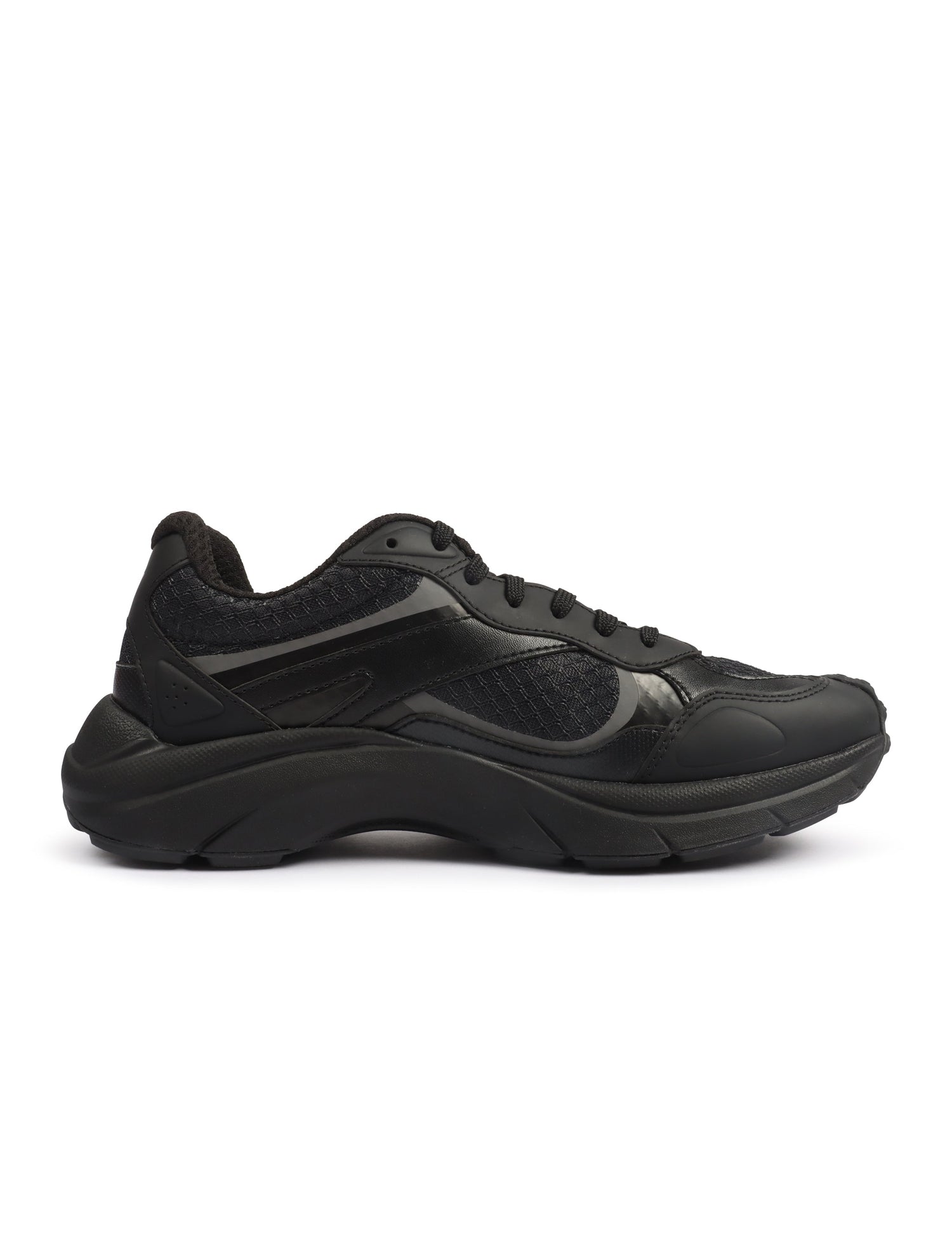 Hugo Boss Mens Trainers Leather Mesh - Black by Denim Exchange