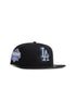 New Era 5950 Dodgers 40th Anniversary Hat - Black/Metallic Blue by Denim Exchange
