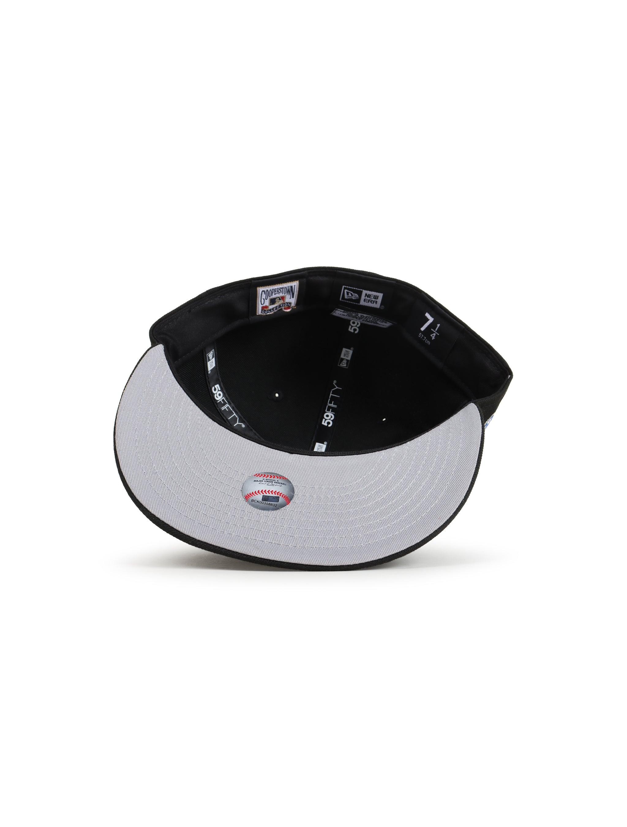 New Era 5950 Dodgers 40th Anniversary Hat - Black/Metallic Blue by Denim Exchange