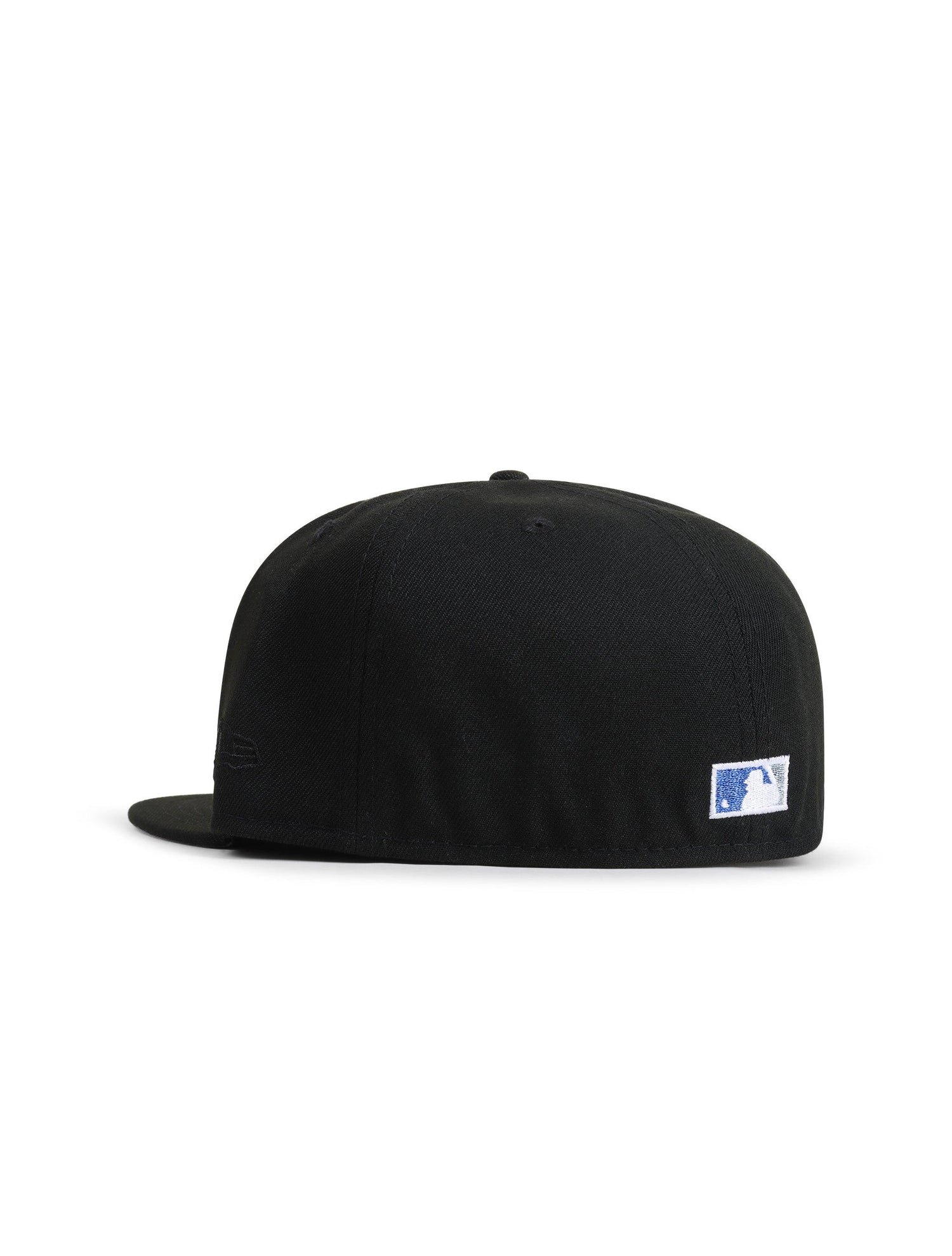 New Era 5950 Dodgers 40th Anniversary Hat - Black/Metallic Blue by Denim Exchange