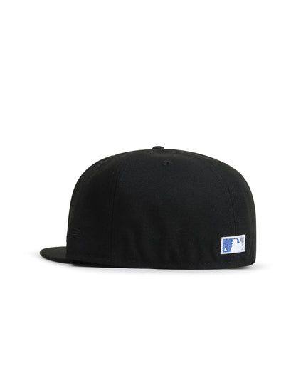 New Era 5950 Dodgers 40th Anniversary Hat - Black/Metallic Blue by Denim Exchange