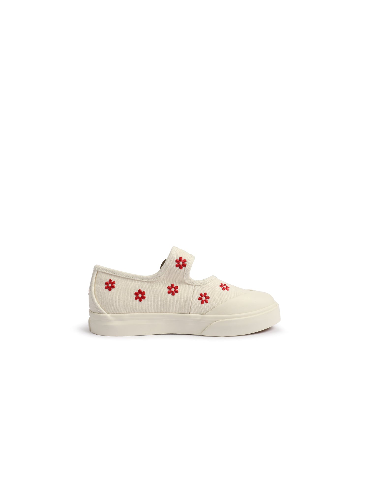 Vans (TD) Mary Jane Floral - White/Red by Denim Exchange